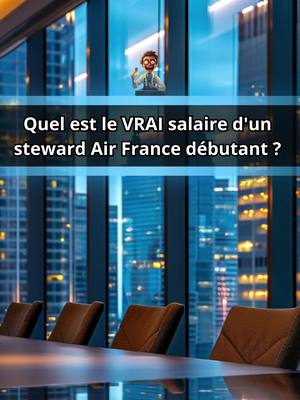 A post by @prof.quiz on TikTok caption: Si tu as 4/6 à ce quiz, tu fais partie des 1% 🤯 Le VRAI salaire d'un steward Air France va te choquer... 🤔✈️ #quiz #salaire #argent #airfrance #steward #emploi #job #airline #money #france #shocking #viesociale