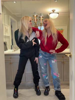 A post by @beckermantwins on TikTok caption: Had to try this dance! Love @Bob Sinclar new song #takeiteasyonme @Palo #beckermantwins