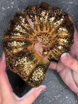 A post by @crunchyasmr84 on TikTok caption: Golden Seashell #crunchyasmr84 #asmr #chalkart NO EDITS OR REPOSTING OF ANY KIND! I DO NOT ALLOW MY CONTENT TO BE EDITED OR REPOSTED. 