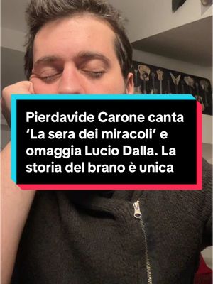 A post by @alvisesalerno on TikTok caption: “Qualcuno nei vicoli di Roma con la bocca fa a pezzi una canzone…” #luciodalla #pierdavidecarone #laseradeimiracoli 