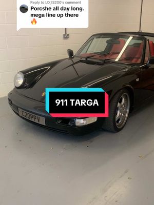 A post by @croppyc on TikTok caption: Replying to @LD_IS200 911 targa with 964 bumpers😍 #porsche911 #porsche964 #porschetarga 