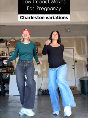 A post by @shufflemamas on TikTok caption: We do three Charleston variations in this vid! Can you spot them all? We are seriously in love with this move in all its forms! #shufflemamas #dancetherapy #momswhodance #shuffle #shuffledance #learnhowtodance #dancefitness #dancecardio #shuffletutorials