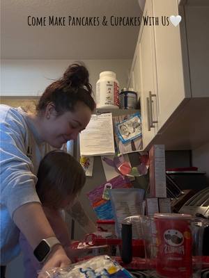 A post by @miakennedyxeade on TikTok caption: Pancakes & Cupcakes. Best morning 🤍🥹 enjoy our morning vlog xx #pancakes #cupcakes #momandmini 