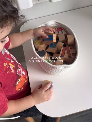 A post by @alexa.nicholee on TikTok caption: A quick little glimpse into our morning. 🤍 #toddlerlife #toddlermom #toddleractivities #screenfreeplay #screenfreemorning #learningthroughplay 