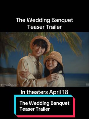 A post by @fandango on TikTok caption: Bowen Yang, Kelly Marie Tran, and Lily Gladstone star in #TheWeddingBanquet - Coming to theaters April 18. #movietok #filmtok #bowenyang #kellymarietran #lilygladstone