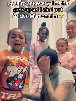 A post by @motheplug on TikTok caption: This spiderman mom is stressed 😂😂😂😂😂😂 send help