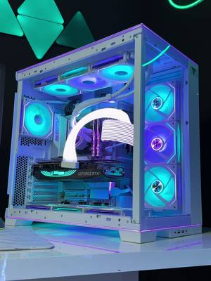 A post by @vrlatechofficial on TikTok caption: RTX 4080 Masterpiece 😶‍🌫️  #gamer #pc #pcgamer #viral #4u #gamingpc #pcbuild #custompc #rgbsetup 