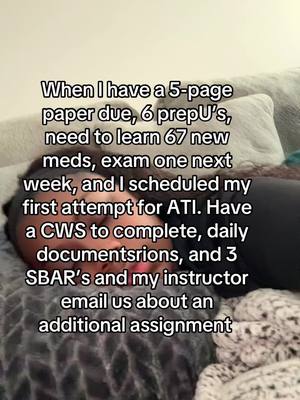 A post by @tayybae___ on TikTok caption: Ma’am.! We in the mental health segment and you got me losing my mind 😭😭 #lastsemester #nursingstudent #nclex #ati #nursingschool #sendhelp #lmao #viralvideo 