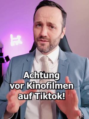 A post by @herranwalt on TikTok caption: Vorsicht vor Kinofilm Livestreams auf TikTok. In der Regel wollen die an die Streamer ran, aber die Zuschauer kann es auch mal erwischen. Hast du solche schon gesehen? 💕 #1minutejura #nachrichten #lernenmittiktok 