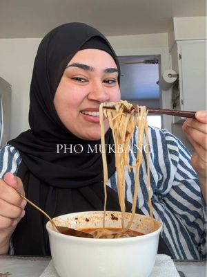 A post by @sharmineats on TikTok caption: Cambodian Soup with Pho noodles Mukbang ♥️ recipe will posted this week! #fyp #asmr #phomukbang #noodles #eating #asmrfood #foodietiktok 