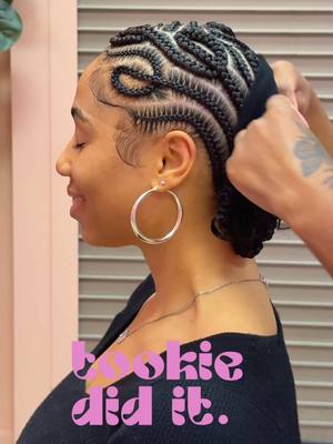 A post by @tookiedidit_ on TikTok caption: CLIENT REACTION & 360 VIEW 👀🔥  #tookiedidit #labraider #fyp #labraids #braids #hair #hairstyles #hairtransformation #hairgoals #braidstyles #braiders #braidedhairstyles #explorepage #trending #explore #blackbraider #bundles #clientreaction #feedinbraids #dayinmylife