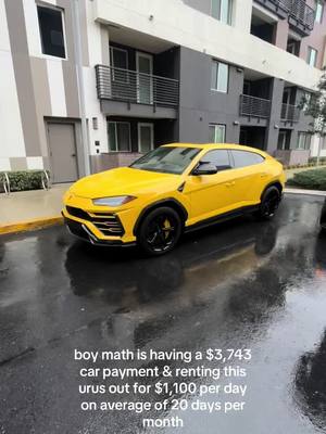 A post by @theejamesjones on TikTok caption: it’s not that hard to get into car rental i promise people #losangeles #carrental #lamborghini #urus 