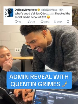 A post by @dallasmavs on TikTok caption: Stick to basketball, buddy 😅😅 #socialmedia #admin #basketball 