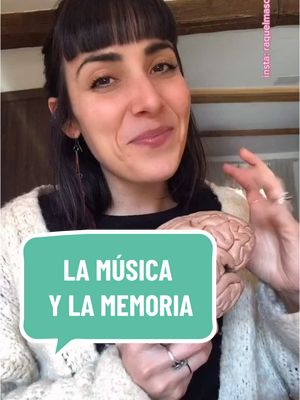 A post by @raquelmascaraque on TikTok caption: Los efectos de la música en el cerebro son impresionantes. Si hoy no has escuchado música, esta es tu señal 🙌🥰 #cerebro #AprendeConTikTok #curiosidades #música #musicaparaestudiar #estudiar #quierosaber #psicologia #estudiantes #examenes 