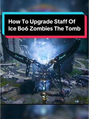 A post by @callmegriff.yt on TikTok caption: How to Upgrade the Ice Staff in the New Black Ops 6 Zombies Map “The Tomb” Want to upgrade the Ice Staff in The Tomb, the latest Black Ops 6 Zombies map? Follow this step-by-step guide to unlock one of the most powerful weapons in the game! Step 1: Freezing the Flames 	•	Use the Ice Staff to shoot three flames within 10 seconds. 	•	Keep repositioning the flames until they are as close together as possible. 	•	A good route is near Stamin-Up and Death Perception. 	•	If done correctly, you’ll hear a quote about freezing the flames. Step 2: Finding the Purple Symbols in the Dark Aether 	•	Enter the Dark Aether and look for rocks with purple symbols in the sky. 	•	Shoot them with the Ice Staff to bring them closer. 	•	Write down the symbols—you’ll need them soon. Step 3: Unlocking the Closed Portal 	•	Find a closed portal nearby. 	•	Exit another portal and locate the blocked entrance covered in eight symbols. 	•	Shoot the three matching symbols you found earlier with the Ice Staff. 	•	If done correctly, the portal will open. Step 4: The Floating Rock & Soul Box Sequence 	•	Inside, you’ll be on a floating rock with a purple orb in front of you. 	•	Interact with the purple orb to start a moving soul box event. 	•	Kill zombies near the orb while keeping teammates close (or you’ll fail the step). 	•	The orb will return to the altar where you built the Ice Staff. Step 5: Upgrading the Ice Staff 	•	Once the orb enters the altar, you can finally upgrade the Ice Staff. 	•	This powerful Wonder Weapon will help you dominate The Tomb! #blackops6 #codzombies #gamingnews #gaming #gaming 