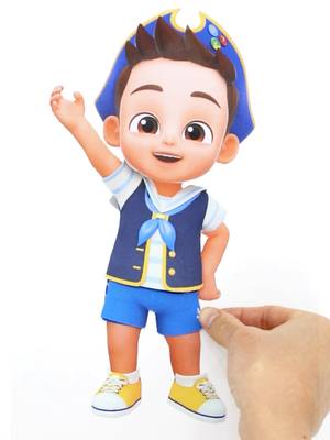 A post by @bebefinn_brody on TikTok caption: Brody Stack Up!🏴‍☠️ #Brody #Bebefinn #kidsoftiktok #nurseryrhyme #kidssongs #toddleractivities #niños #animation #pewpewpewbaby 