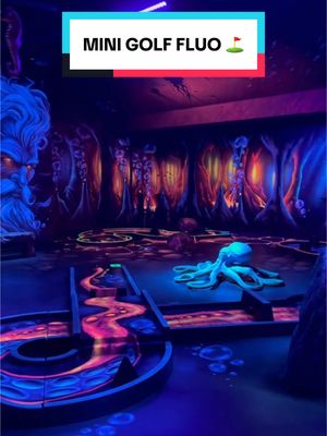 A post by @sortiesparis on TikTok caption: MINI-GOLF FLUO ⛳✨ 🏌️‍♂️ Un tout nouveau mini-golf indoor fluorescent de 300 m² en plein cœur de Paris ! 🎯 12 trous + 3 modes de jeu 🍹 Snack & Bar sur place 🗓️ Ouvert 7j/7 🕦 Jusqu'à 2h le week-end 💰 Adulte : dès 16€ 💰 Enfant : dès 12€ 📍OCEAN 12 : Bercy Village 16 rue François-Truffaut, 75012 Paris  Ⓜ️ Cour Saint-Émilion — #minigolf #paris #sortiraparis #sortiesparis #bercyvillage #loisirparis #funparis #golf #immersif #ocean12 #activite #paris 