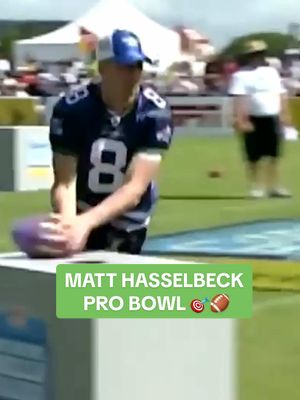 A post by @seahawks on TikTok caption: Throwback to Matt Hasselbeck competing in the Pro Bowl 🎯 #nfl #nflgameday #ProBowl #qb #seahawks #throwback #historical 