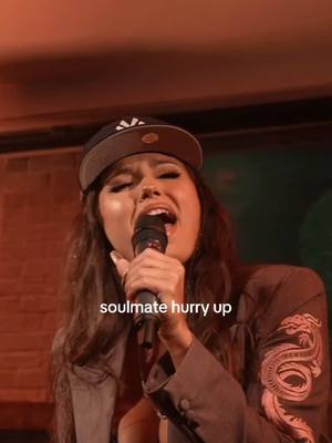 A post by @annietracymusic on TikTok caption: It's depressing at the club soulmate hurry tf up #fyp #foryoupage #newmusic #vocals #music #newyork #nyc #live #livevocals #concert #soulmate 