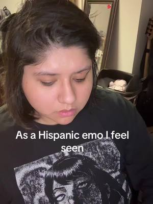 A post by @roflieygames on TikTok caption: #emo #hispanic #gothgirl 