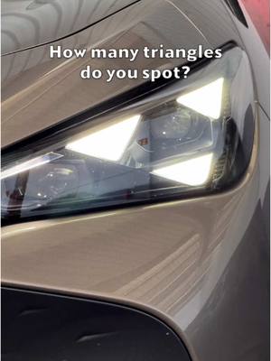 A post by @cupra_official on TikTok caption: Did you spot them all at the hard level?🔺 #CUPRA #triangles #trianglechallenge 