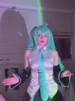 A post by @hunny_bunn_ on TikTok caption: Ill bring back rabbit hole miku soon #vocaloidcosplay #hatsunemiku #vocaloid #hatsunemikucosplay 