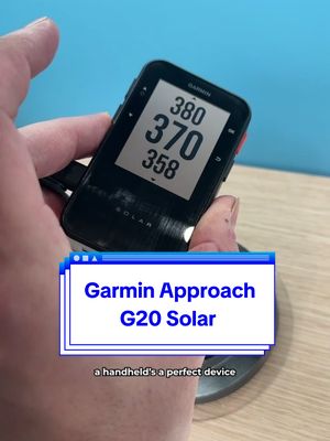 A post by @tomsguide on TikTok caption: The Garmin Approach G20 Solar is a relatively simple device that tells you the distance to the front, back and center of the green, that's also solar-powered so If you're golfing in sunny conditions, you'll literally never need to charge it ☀️🏌‍♂️  #Garmin #GarminApproachG20Solar #Golf #GolfGadgets #Golftech #PGAShow2025 #techtok #tech #tomsguide #cooltech #technews #amazingtech #futuretech #techgadgets #coolgadgets #appliances