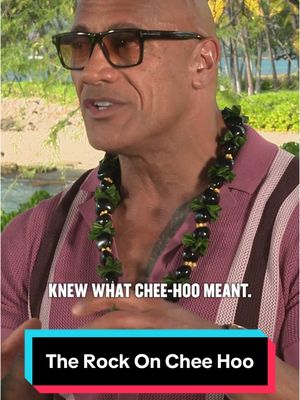 A post by @fandango on TikTok caption: Dwayne Johnson dives into the meaning of Chee Hoo and gives us a little example of how to use it. Don't miss #Moana2 on Fandango at Home! #moana #therock #movietok 