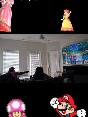 A post by @thisisusnow on TikTok caption: Dajah playing super mario party she really into the game #supermarioparty  #nintendoswitch #familytime