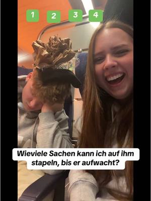 A post by @annixashley on TikTok caption: Wieviele Sachen sind es ?😂😅  @𝕭𝖊𝖓𝖓𝖞.𝖉𝖎𝖔𝖗 insta/yt: annixashley 💞#lustig#humor#freund#boyfriend#couple#couplegoals#zusammen#zug#stapeln#omg#prank#witzig#fragchallenge