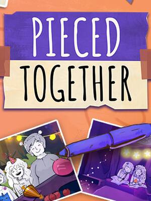 A post by @wholesomegames on TikTok caption: Pieced Together is a cozy scrapbooking game about friendship, getting older, and learning to let go. "Puzzle your way through a beautiful scrapbook, and discover an emotional story page by page." #cozygames #cozygaming #scrapbookasmr