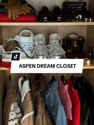 A post by @revolve on TikTok caption: POV: This is what your dream closet looks like for winter ski season in Aspen 🎿❄️✨  #revolve #REVOLVEwinter #aspen #aspencolorado #aspenco #closet #closetbuildout #pov #dream #wardrobe #skiseason #ski #winter #winterwardrobe #winteruniform 