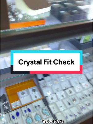 A post by @yourinnerlight on TikTok caption: Make a "crystal fit check" video and tag us in it! #yourinnerlight #ootdinspiration #metaphysicaltiktok #braceletstack #moldavite #crystaljewelry #pennsylvania #eyeshadowlook #tagus 