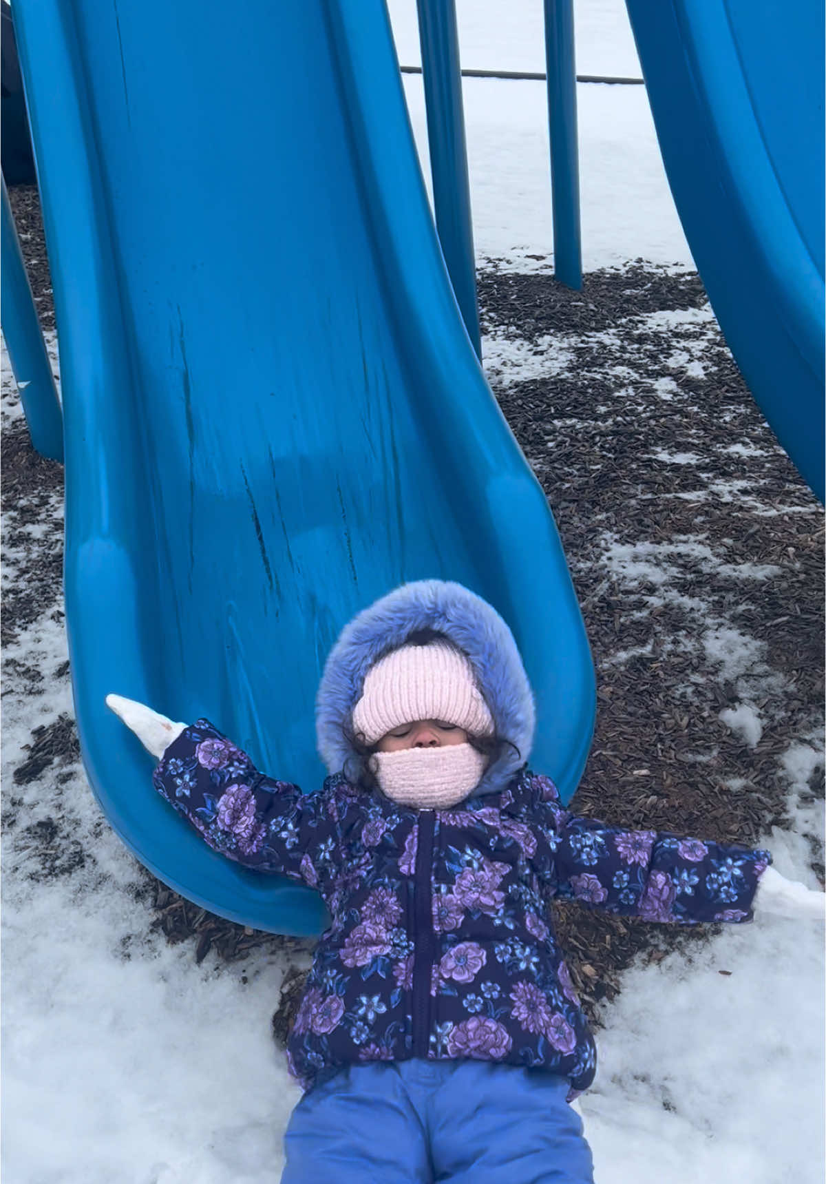 A post by @jacobavitabile on TikTok caption: Shes okay yall! #funny #fyp #slide #shesok #🤣 🤣🤣 #omg #fall #funnyvideo #fail 