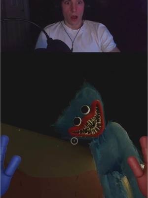 A post by @a_larocca4 on TikTok caption: My first time experiencing poppy playtime… FULL VID ON YOUTUBE LINK IN BIO #fyp #funnyy #poppypleitime #horror #gaming #fnaf #youtube 