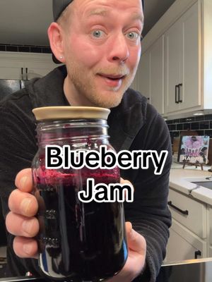 A post by @kitchentool on TikTok caption: Easy Homemade Blueberry Jam 🫐 #homemadeblueberryjam #homemadejam #blueberryjam #homemade #blueberry #jam  Blueberry Jam  1 lbs. Blueberries (frozen or fresh)  1 C. Sugar  1 TBS. Lemon Juice  1/2 tsp. Vanilla  Mix together the blueberries, sugar, and lemon juice in a saucepan. Bring to a boil over medium-high heat, being sure to stir frequently.  Once boiling reduce heat to medium and continue to cook the blueberry mixture until it reaches 220°F (about 15 minutes). When the blueberries reach 220° remove from heat and mix in the vanilla.  Let the blueberry jam cool for 10 minutes before transferring to a jar or airtight container. The jam thickens as it cools.  Store in the fridge for up to 10 days. 