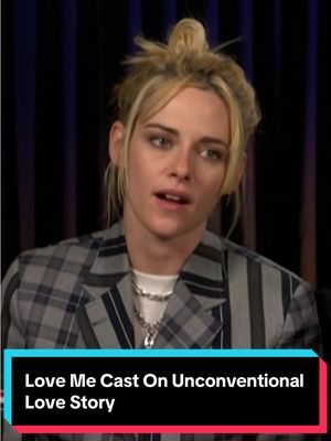 A post by @fandango on TikTok caption: We sat down with Kristen Stewart and Steven Yeun who broke down the unconventional story that is #LoveMe - Only in theaters this Friday. Get 🎟️'s on Fandango! link in bio. #movietok #filmtok #kristenstewart #stevenyeun 