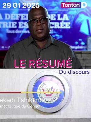 A post by @dylanmutombo on TikTok caption: le résumé du discours du    président de la république, Félix Tshisekedi lors de son  adresse  à la nation ce soir. #tontondtv #tontond #felixtshisekedi #TonInformateur #kinshasa #congo #goma 