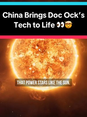 A post by @tilscience on TikTok caption: China gave us Doc Ock’s tech IRL before GTA6 y’all 🫡🤯⚡️  “The power of the sun in the palm of my hand!” 🖐️  #physics #nuclear #science #mindblown #spiderman 