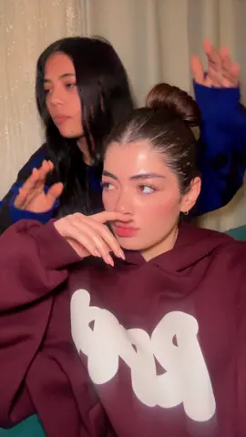 A post by @lailaahmedzaher on TikTok caption: 😅😅 @Menna kotb  #ليلي_احمد_زاهر  #fyppp 