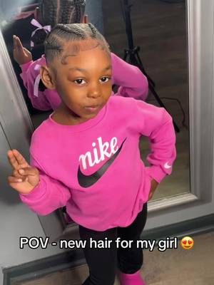 A post by @iyanat_18 on TikTok caption: Love hair days for my girl 😍🥰  #fyp #braidstyles #trending 