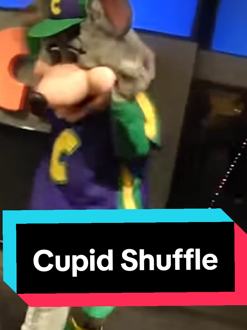 A post by @mattthefranchize on TikTok caption: Throwback to 2010! When the Cupid Shuffle was the official Live Show for Chuck E. to perform in store. This song was used until 2013. @Chuck E. Cheese  #ChuckECheese #ForYou #ForYouPage #FYP #fypシ #CupidShuffle #CupidShuffleChallenge #Dance #LineDance #Dancing #Viral #Trending #Music 
