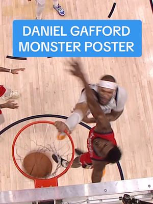 A post by @dallasmavs on TikTok caption: Dropping the hammer in NOLA 🔨#dunk #dallasmavericks #poster #NBA 