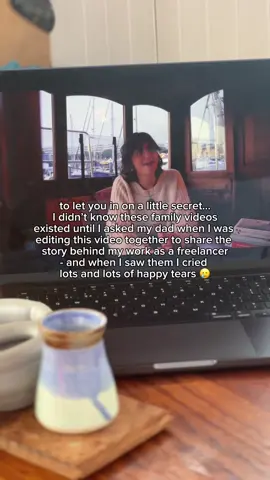 A post by @harrieeb on TikTok caption: And THIS is why it is so worth having your life documented into a video memoir - nothing tops the warm fuzzy feelings of looking back on childhood memories and home videos  Watch the full video on my YT channel now - link’s in my bio! #videomemoir #gettoknowme #childhoodmemories #childhoodnostalgia #homevideos #vhs #freelancefilmmaker 