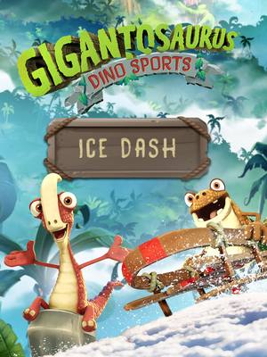 A post by @outrightgames on TikTok caption: Sleigh your way through the Glacier playing Ice Dash ❄️🛷 the minigame in Gigantosaurus: Dino Sports 🎮🦖🏆 #GigantosaurusDinoSports #Giganto #Gigantosaurus