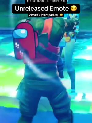 A post by @fortl3gends on TikTok caption: Bruh we never got this emote!  #epicpartner Use Creator Code: FORTL3GENDS #koidance #koi #AmongUs #fortnite #parati #japanese #fortl3gends #foryourpage #onthisday 