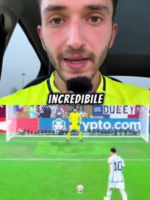 A post by @arbitropiugrossoditiktok on TikTok caption: IL RIGORE DI MESSI IN FINALE DEI MONDIALI ERA ILLEGALE?! 😱