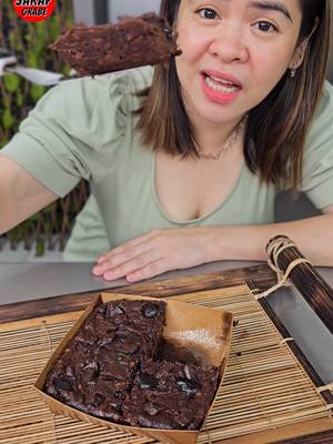 A post by @angsarapgrabe on TikTok caption: TRENDING TIKTOK  3 INGREDIENTS BROWNIES #angsarapgrabe #angsarapgraberecipe #3ingredientbrownies #trendingrecipe #easybaking #quickdessert #chocolatelover #tiktokfoodtrend #homemadebrownies #fudgyandchewy