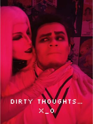 A post by @ on TikTok caption: Dirty thoughts… @Abby’s Picture Show #lute #adam #lutehazbinhotel #hazbinhoteladam #adamhazbinhotel #hazbinhotellute #adamandlute #hazbinhotel #hazbinhotelcosplay #goth 