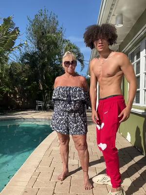 A post by @samariferrari on TikTok caption: He pushed his grandmother in the pool 